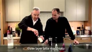 aerolatte  milk frother makes three layer caffè latte macchiato [upl. by Arv]