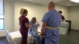 Physical Therapy Transfer Training  How To Transfer From Wheelchair To Bed [upl. by Hannavahs]