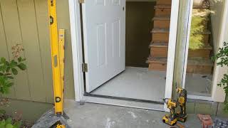 Jeld Wen Front Door Installation  Really crappy products and craftsmanship PART 1 [upl. by Aneeres]