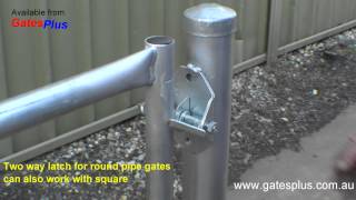 Gate Latch 2 way for round pipe and square [upl. by Pollak]