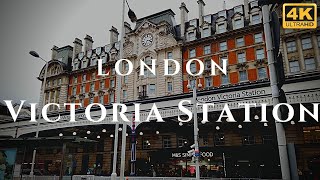 London Victoria Station Walk Through England 4K [upl. by Reilamag]