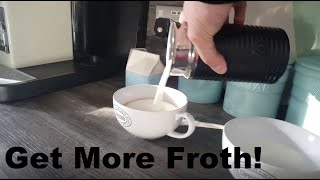 How to Get More Froth from Your Nespresso Coffee Aeroccino  Nespresso tips and help [upl. by Atnwahs]