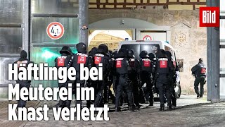 Gefängnismeuterei Polizei stürmt Knast in Thüringen  JVA Untermaßfeld [upl. by Grory]